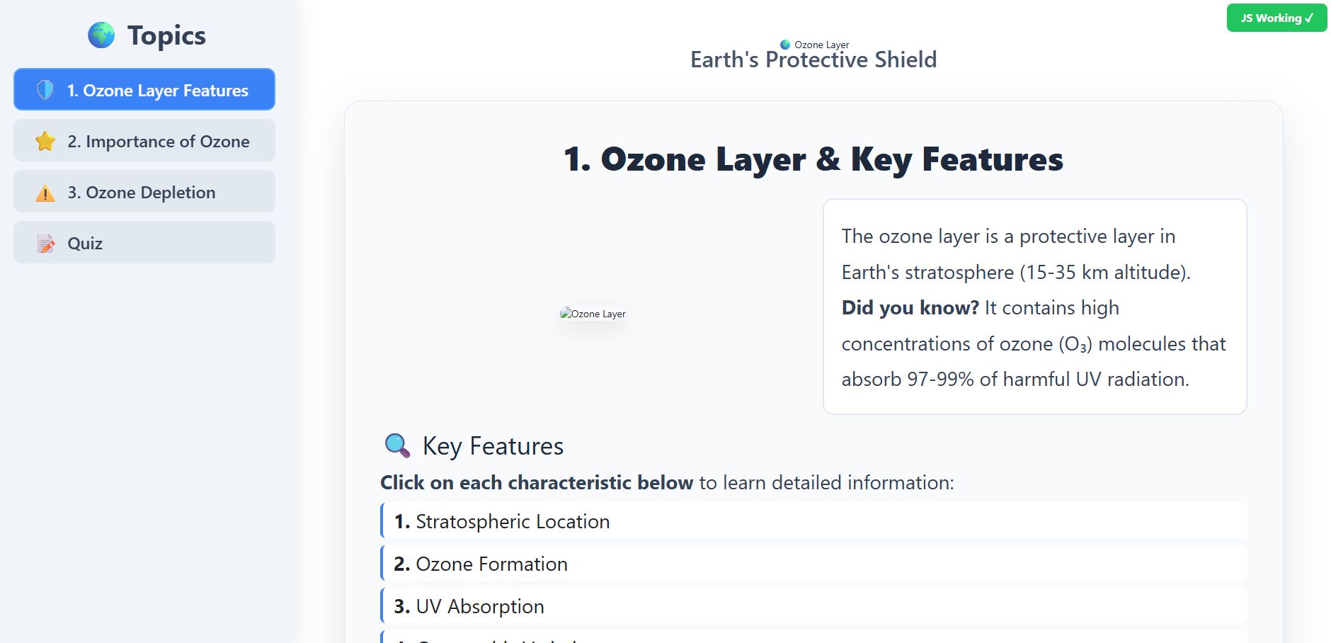 Importance  and Depletion of ozone layer