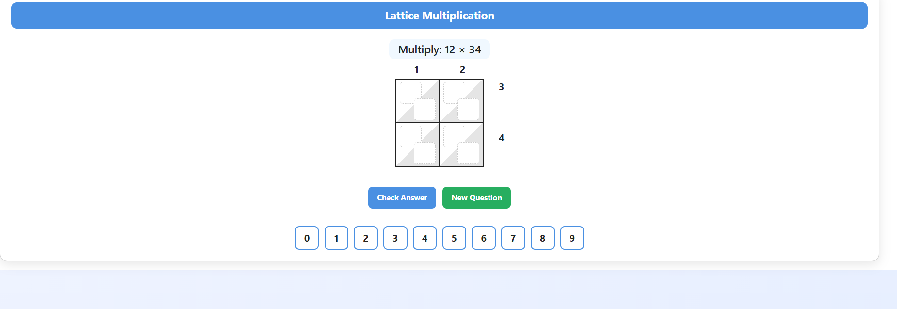 Lattice Multiplication