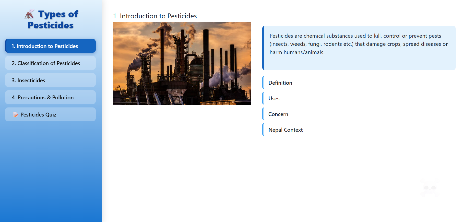 Types of pesticides