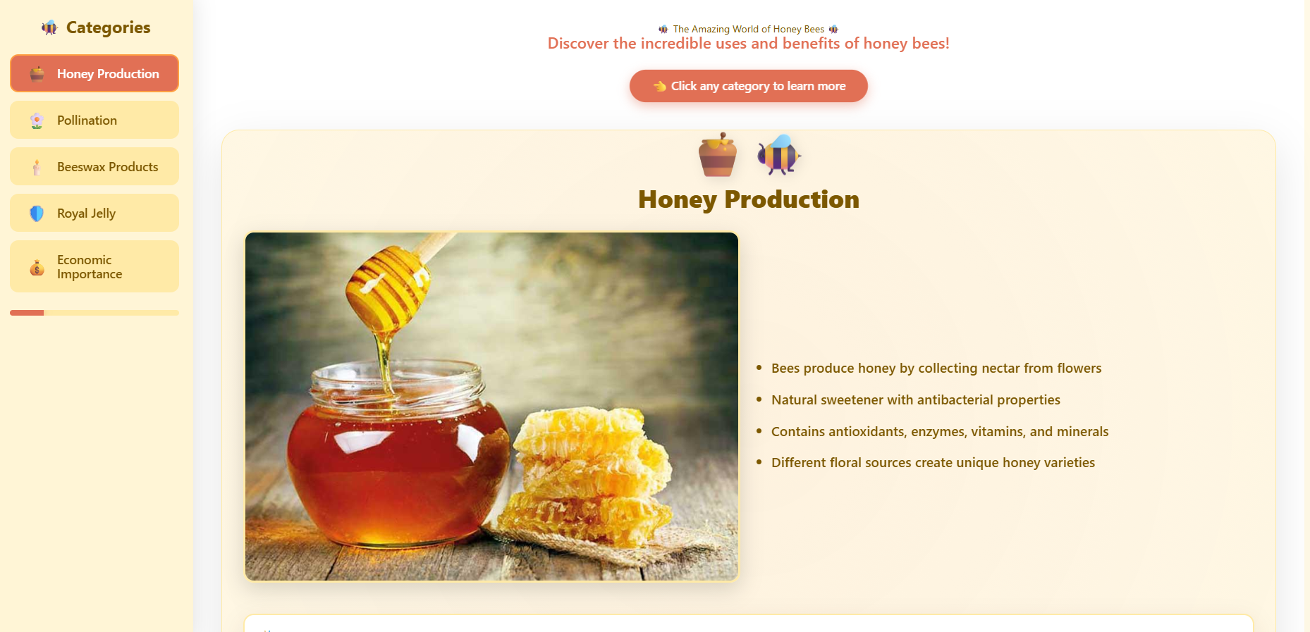 Use of honey bee
