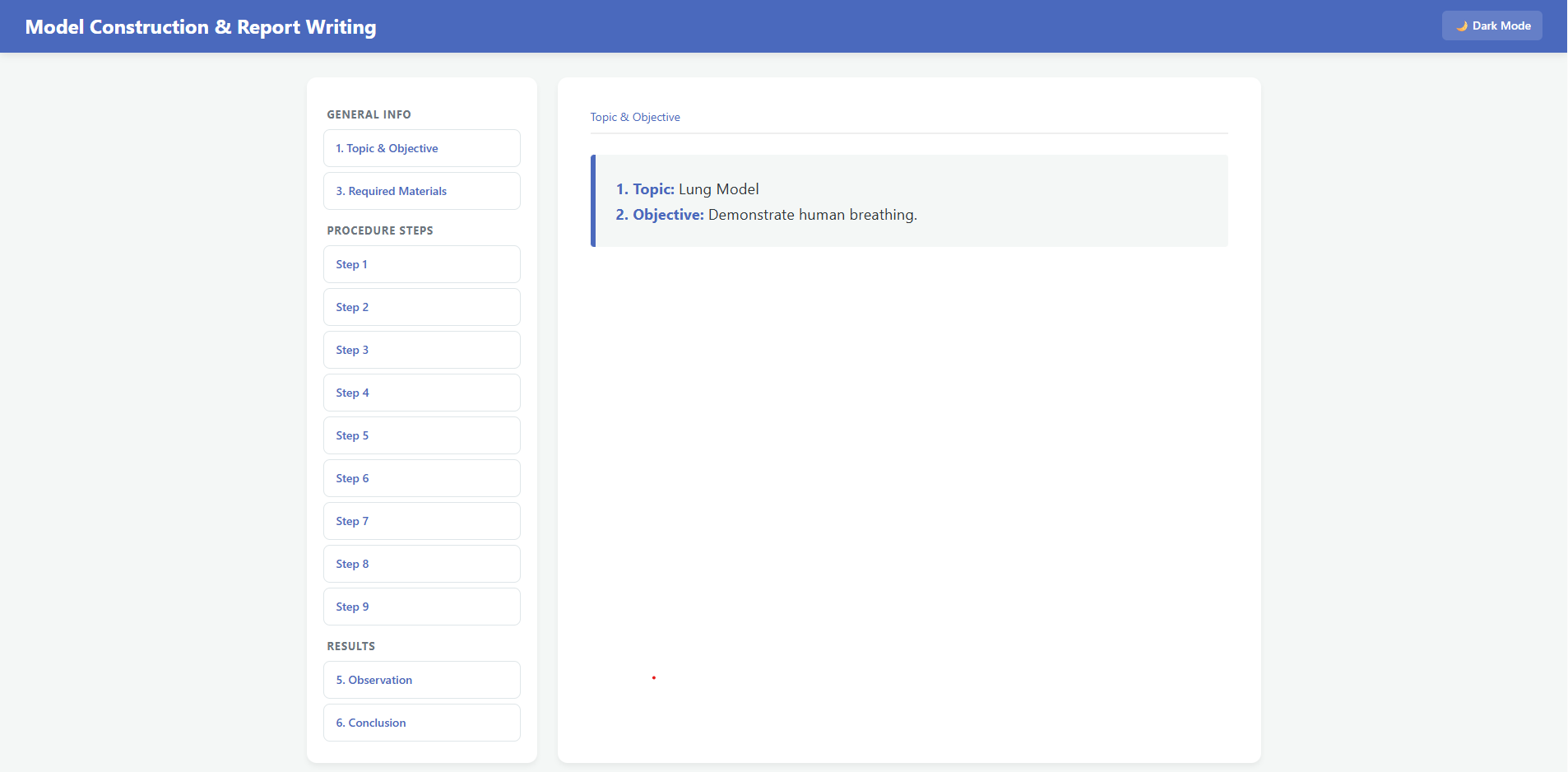 Modal Construction and Report Writing