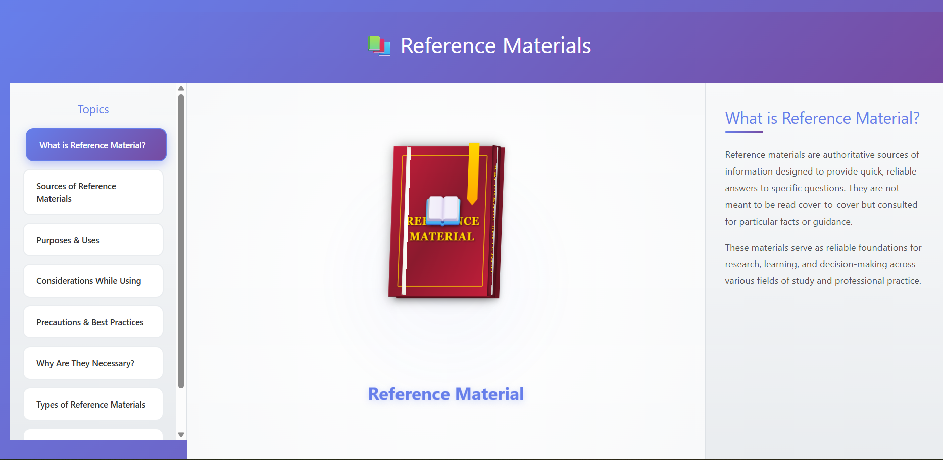 Reference Materials