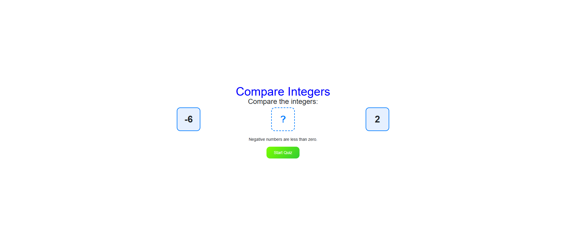 Compare Integers