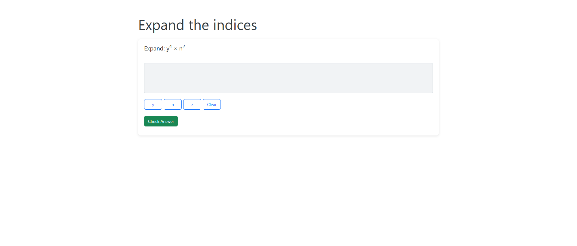 Expand indicies