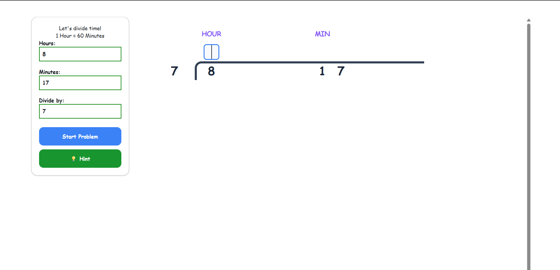Interactive division