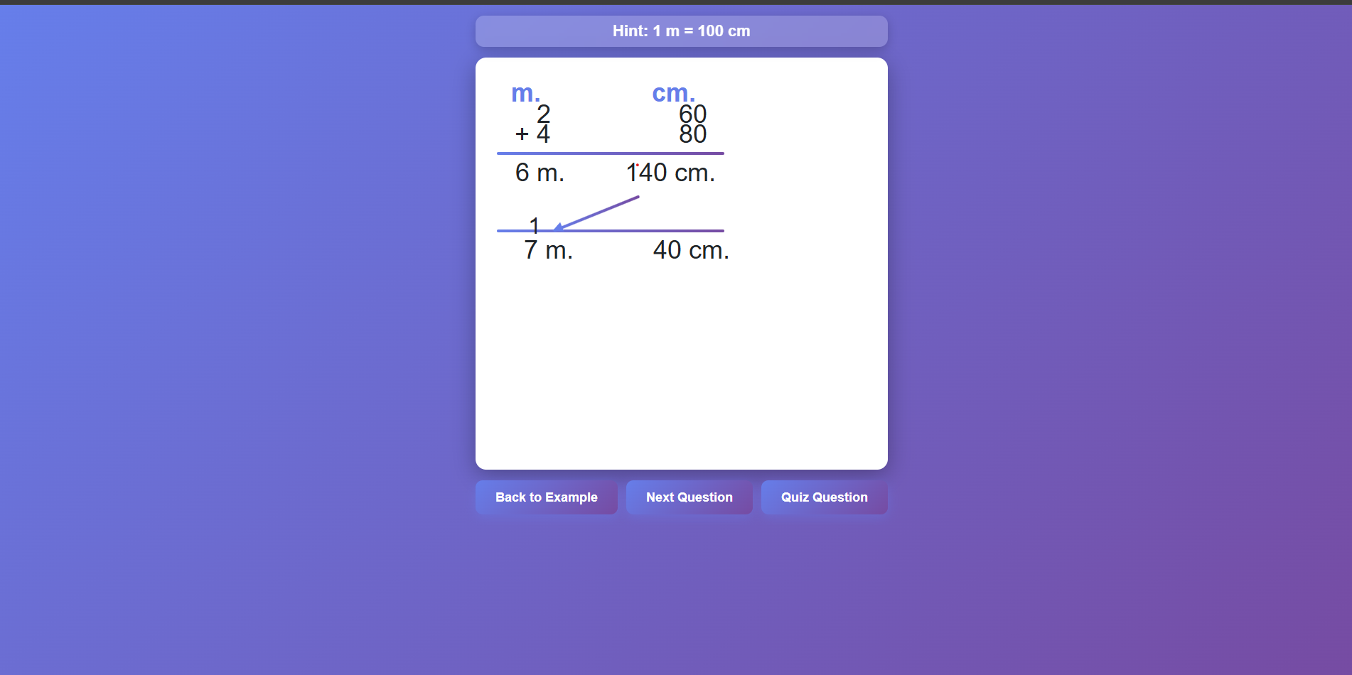 Addition Of Distance