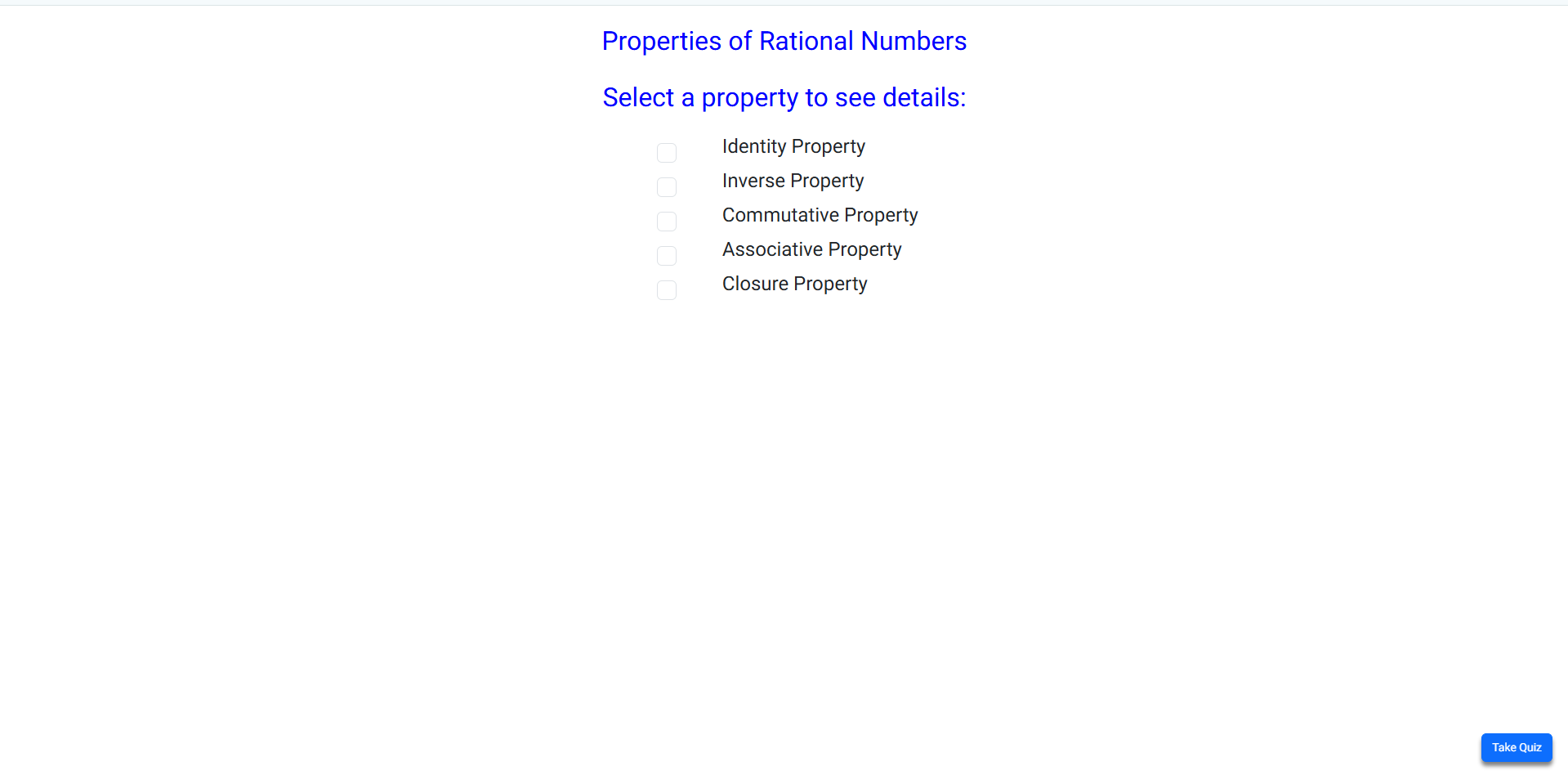 Property of Rational Number