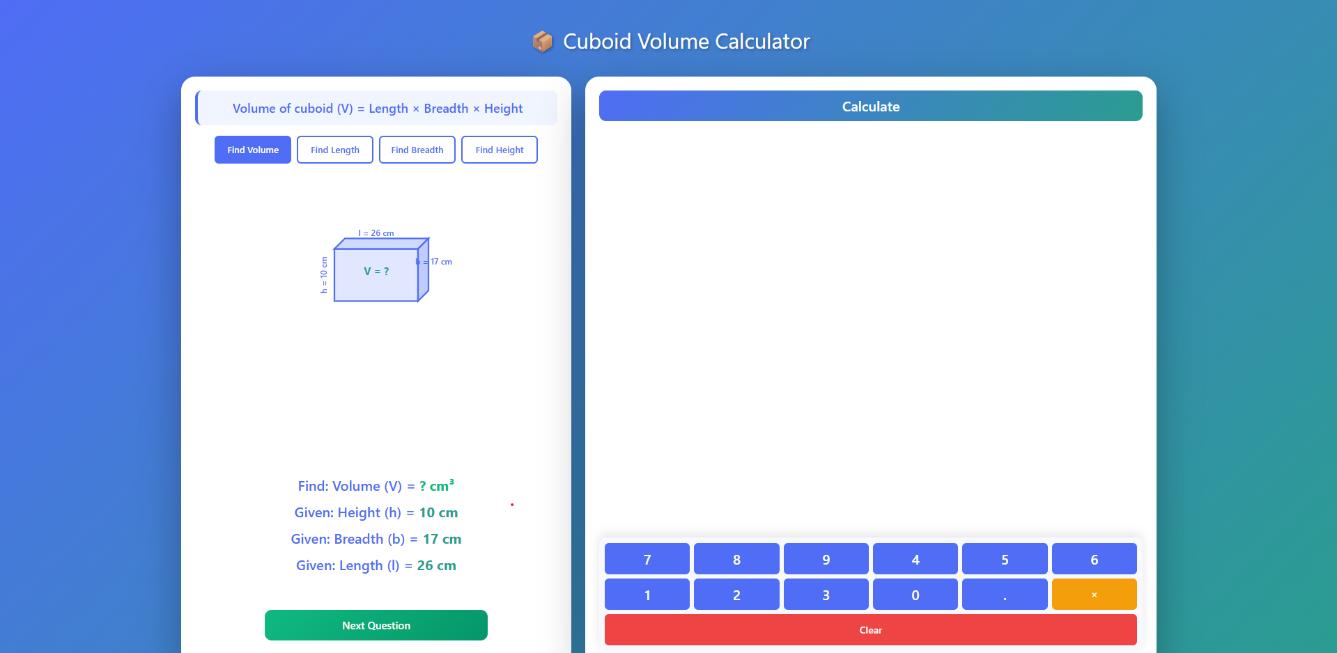 volume of cuboid