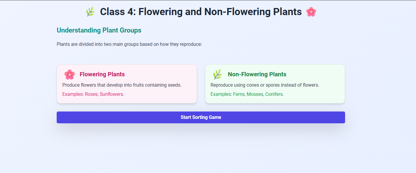 Flowering and Non-Flowering Traits in Plants : Prediction, Testing and Classification