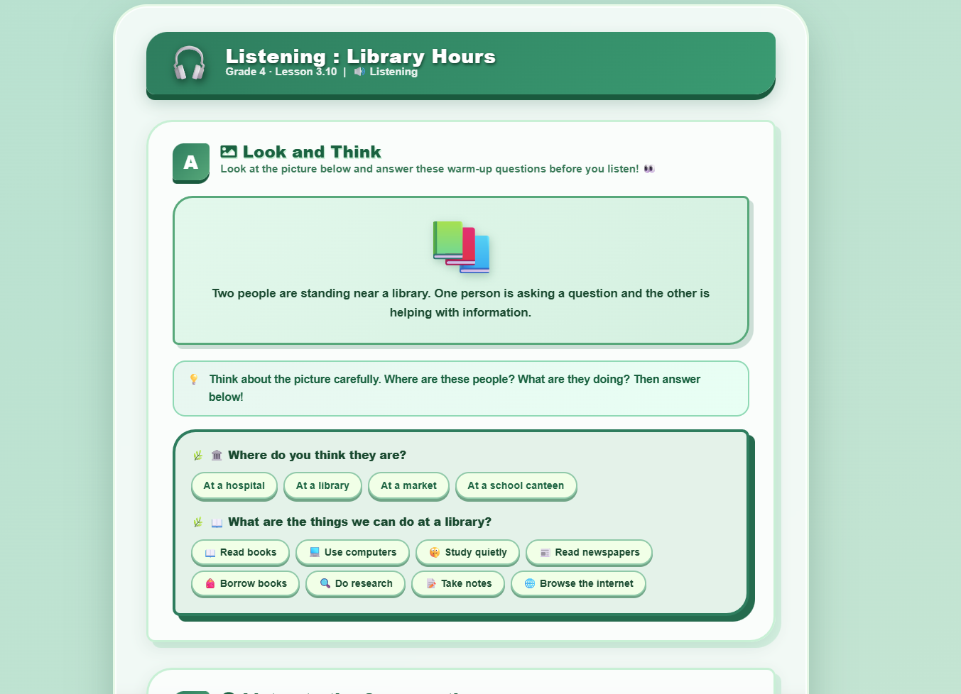 Listening: A Short Conversation about Library Hours