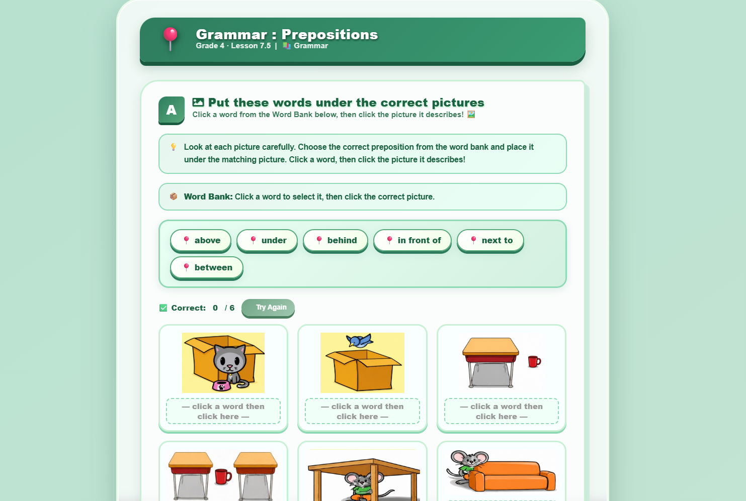Grammar : prepositions
