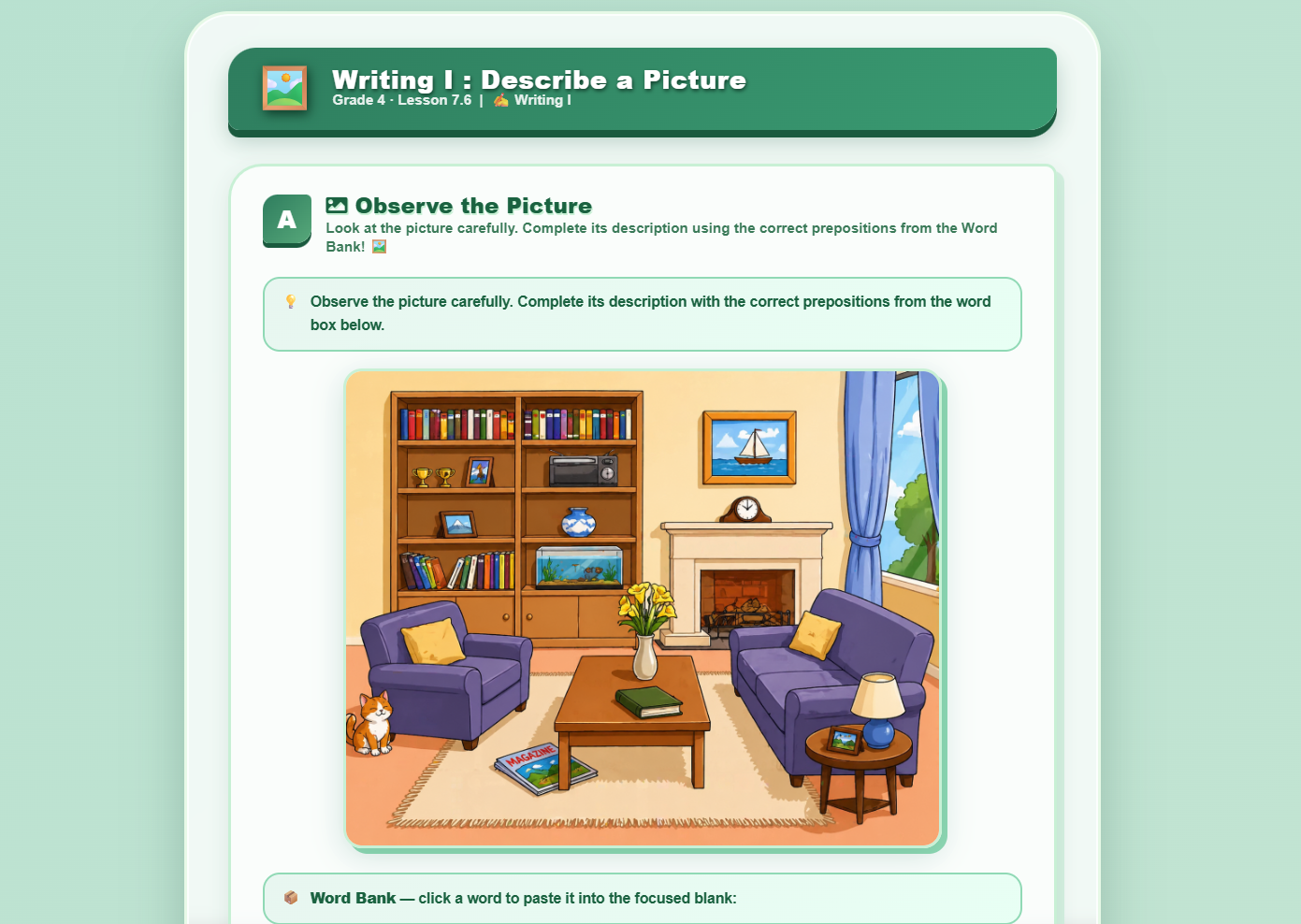Writing I : Describe a picture