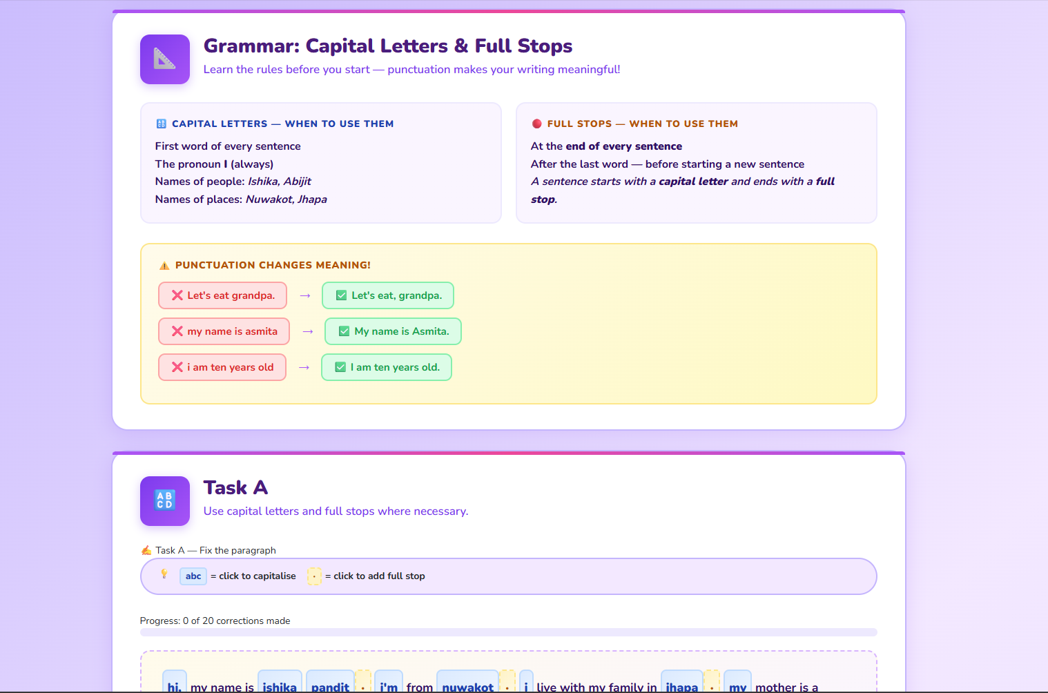 Writing I : Personal profile