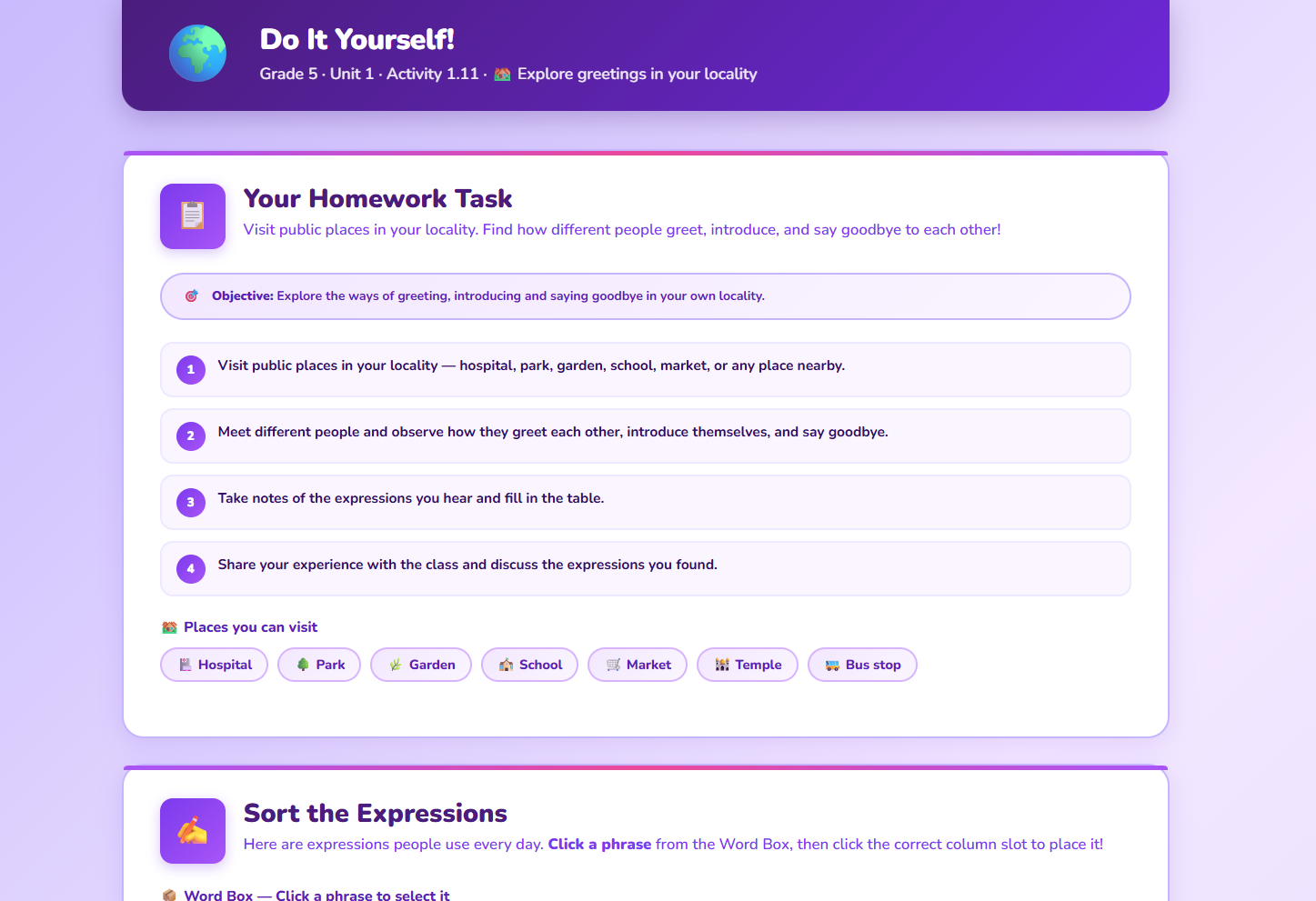 Do it Yourself : ways of greeting and introducing