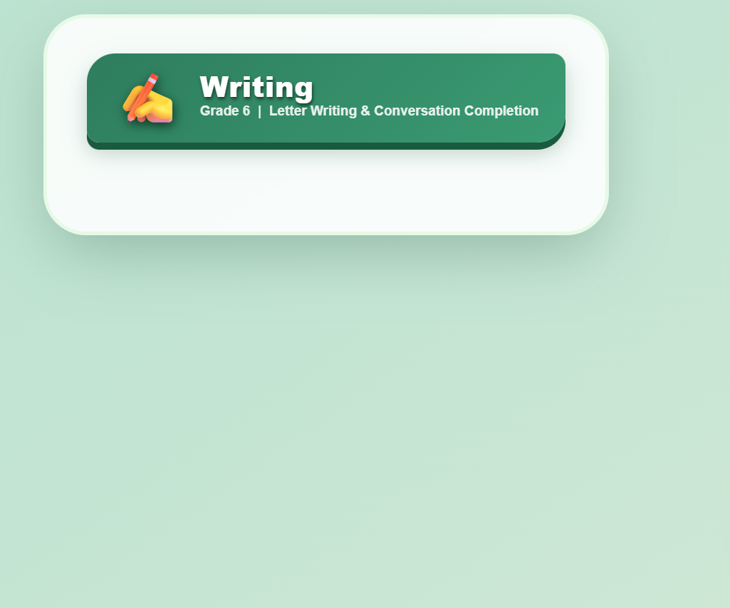 Writing (sick leave application)