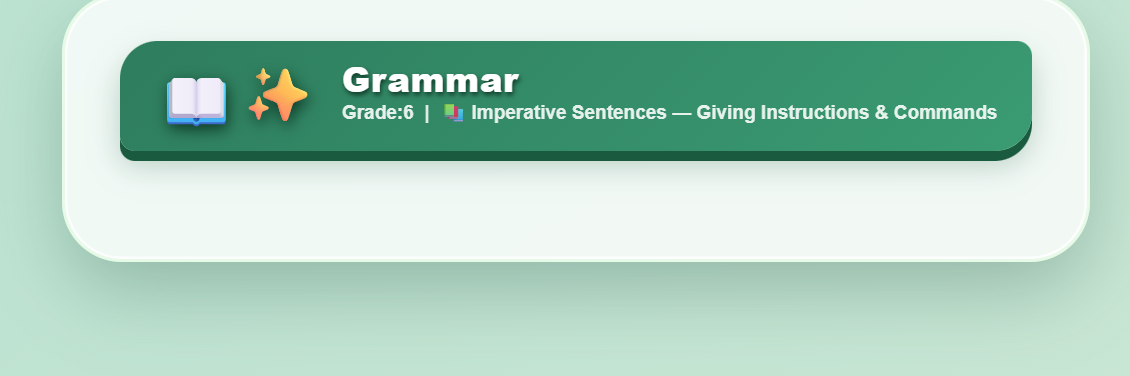 Grammar (Imperatives)
