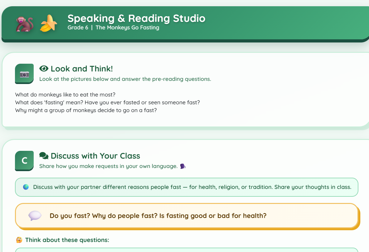 Speaking (suggesting)