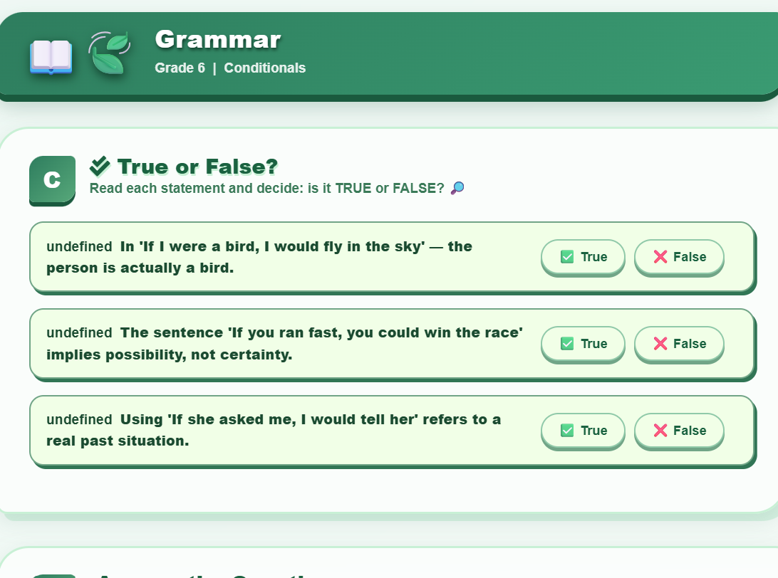 Grammar (conditional sentence type-2)