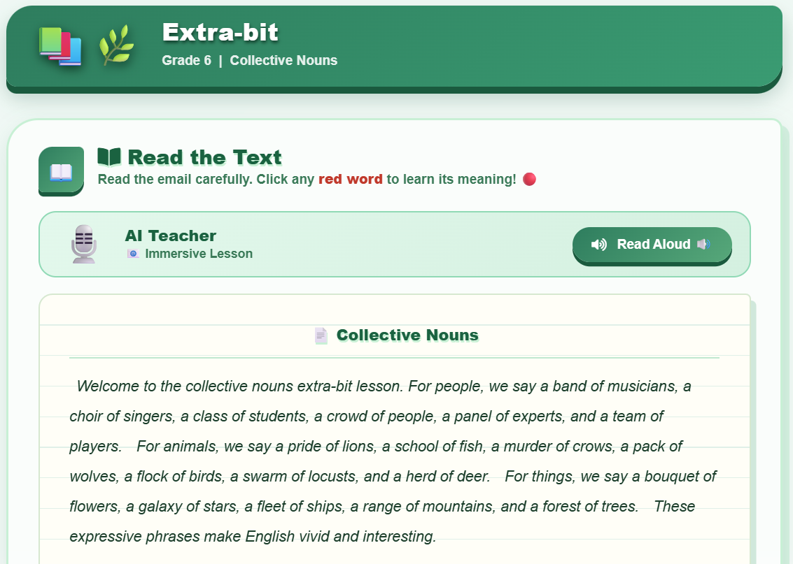 Extra bit : Collective nouns