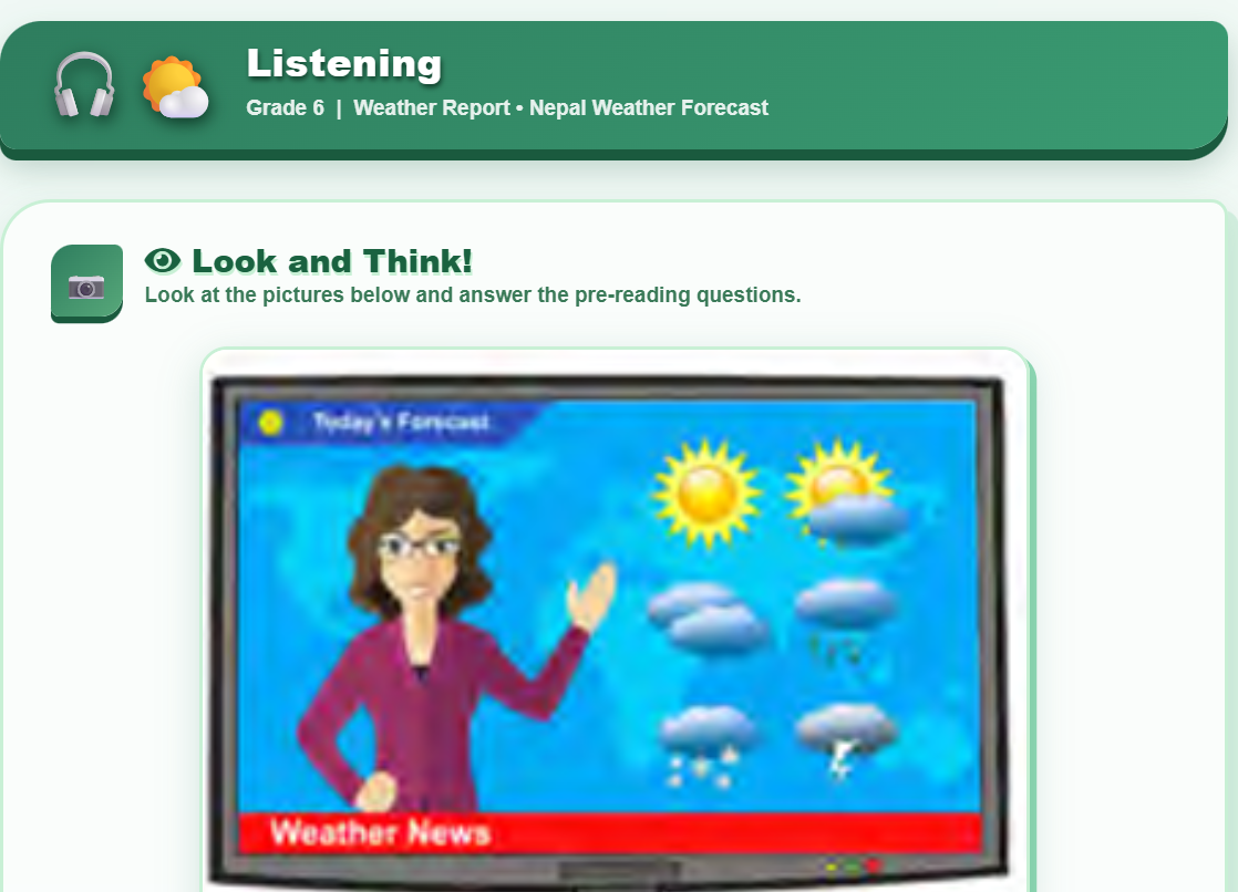 Listening (weather forecast)