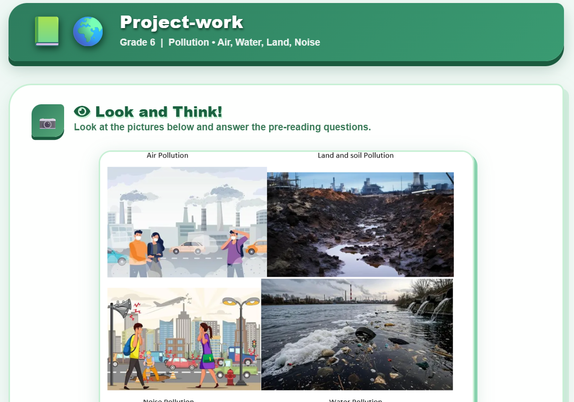 Project work : Collecting pictures and preparing a scrapbook