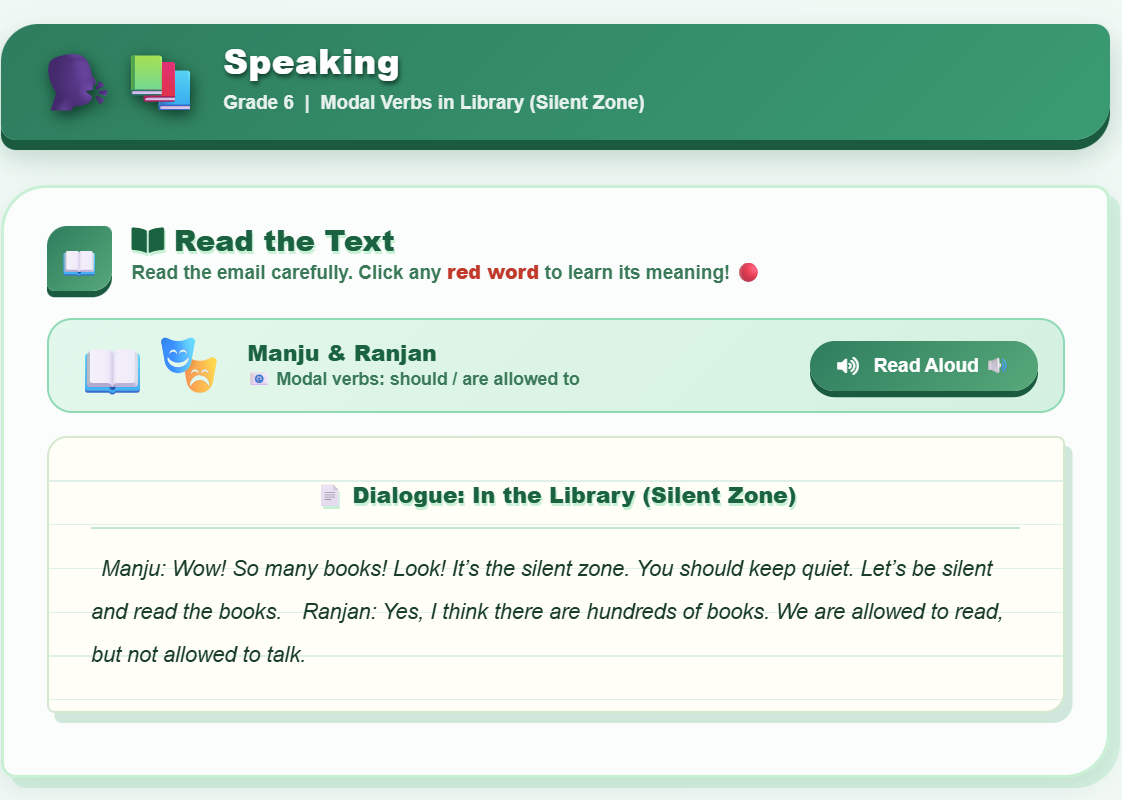 Speaking (expressing obligations and prohibitions)