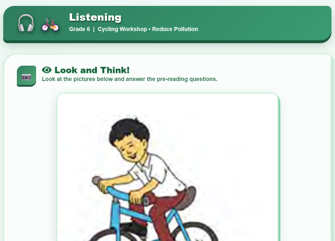 Listening (conversation between two students expressing obligations and advice)