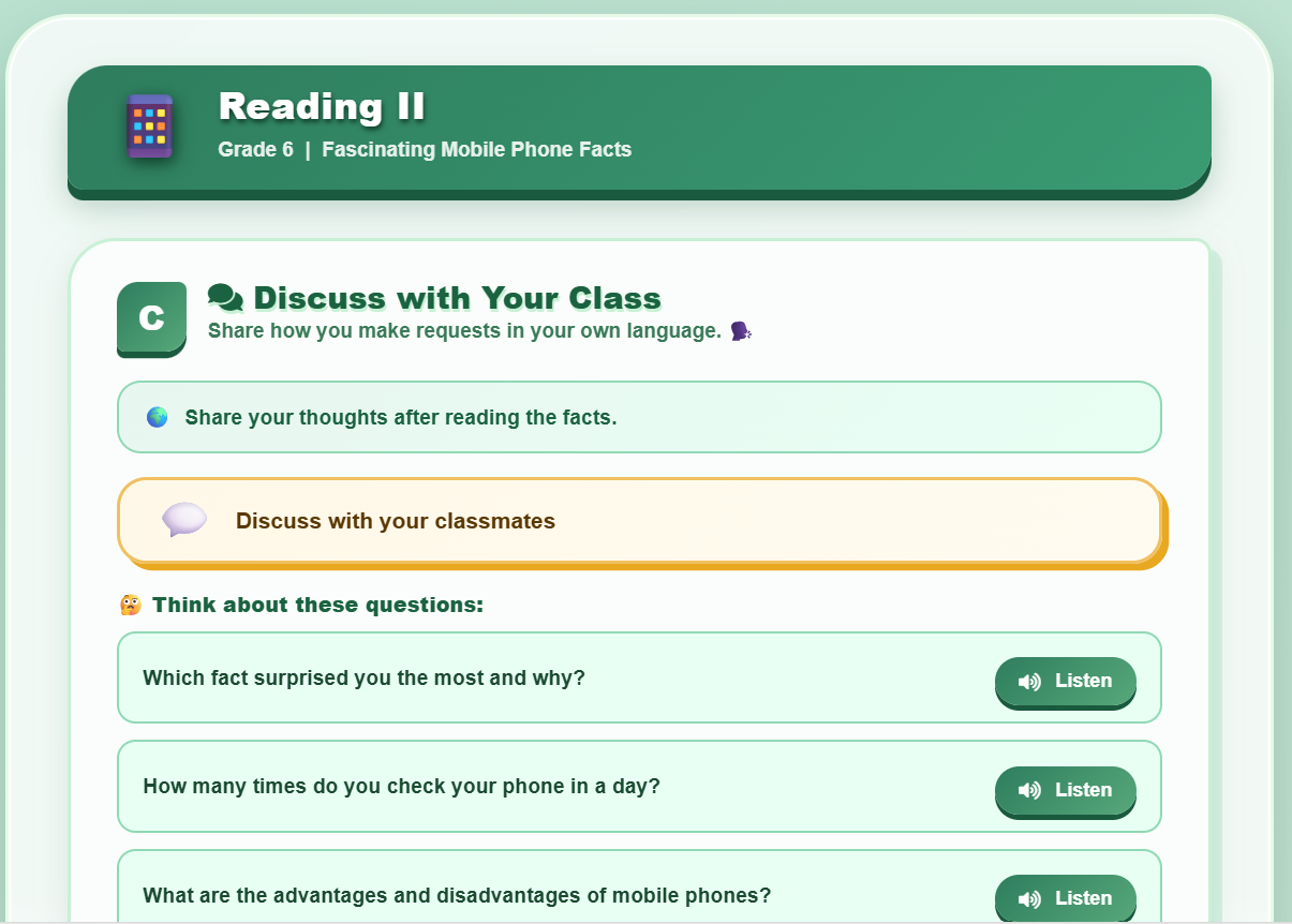 Reading II (A text about a smartphone)