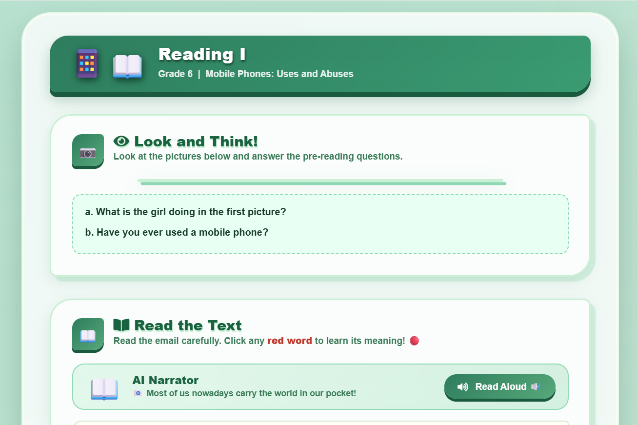 Reading I (story)