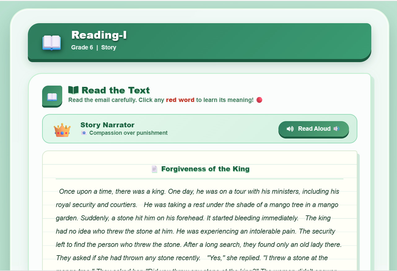Reading I (story)