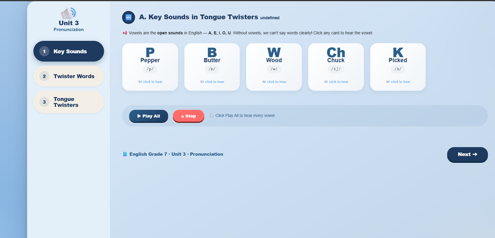 Pronunciation: Tongue Twisters