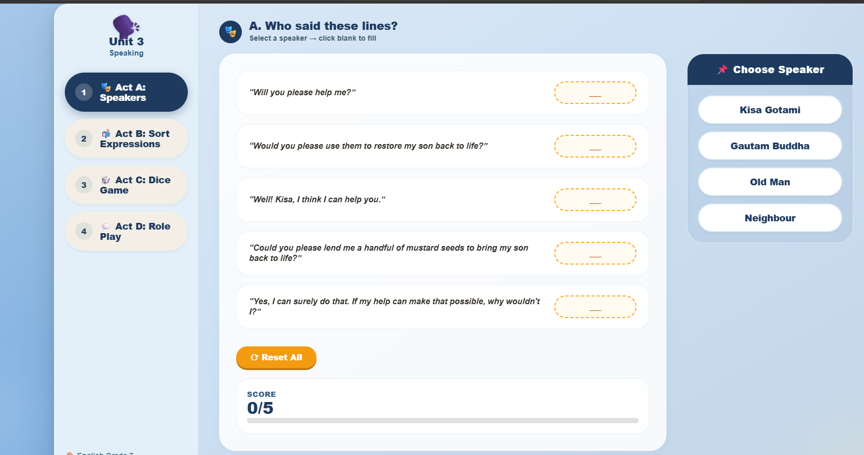 Speaking: Making Requests