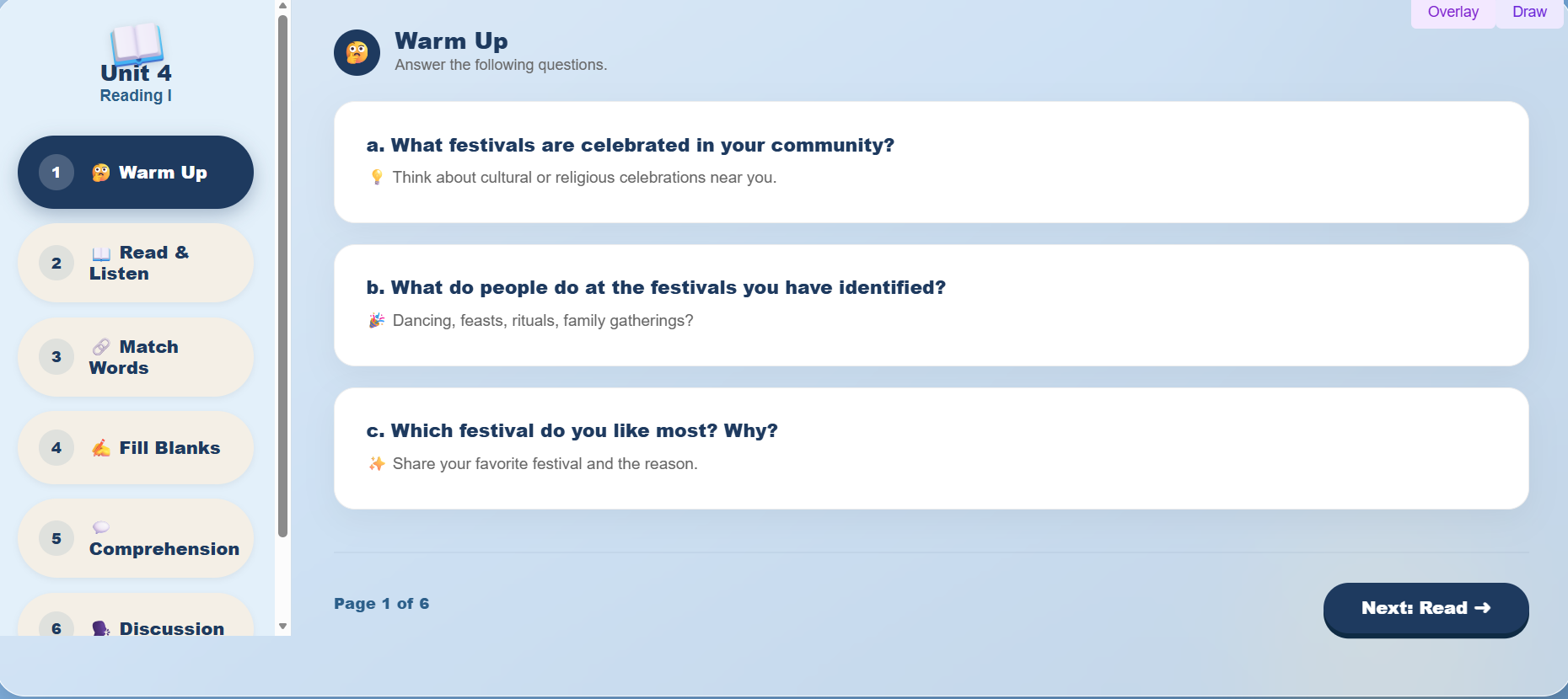 Reading I: Some Festivals of Nepal