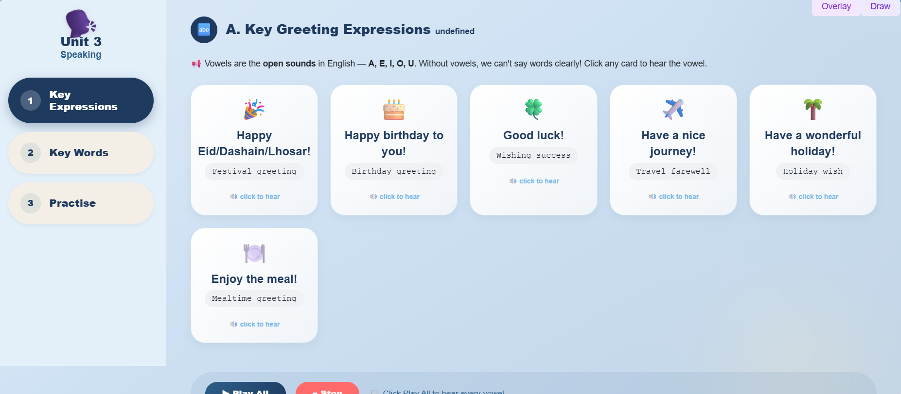 Pronunciation : Practise expressing good wishes