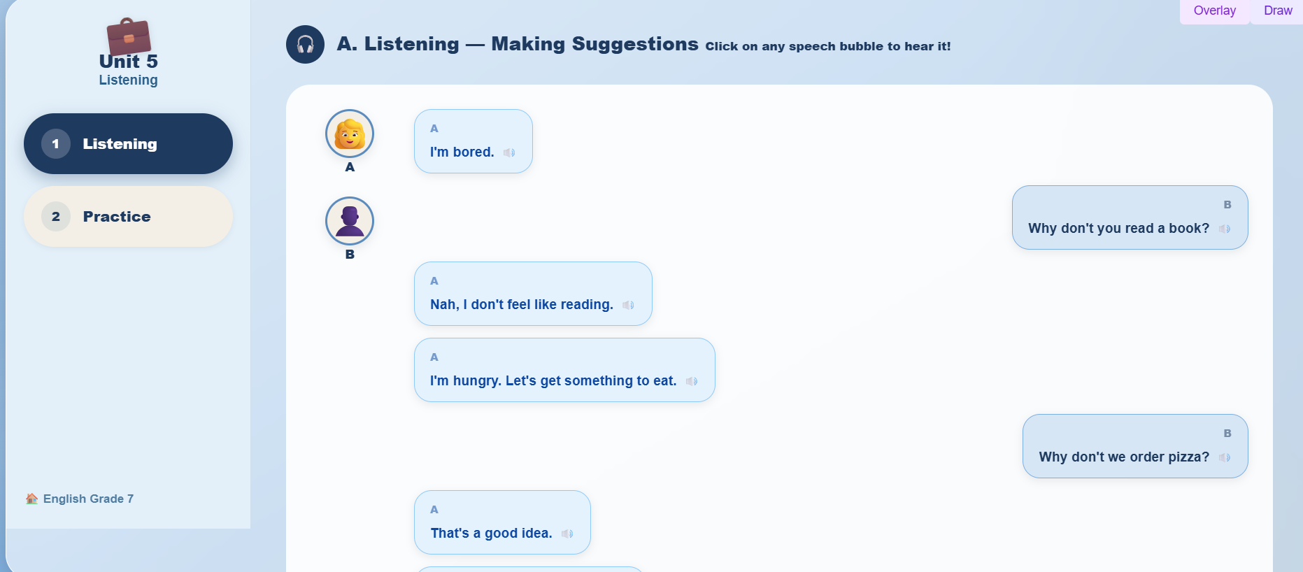 Listening: Making Suggestions