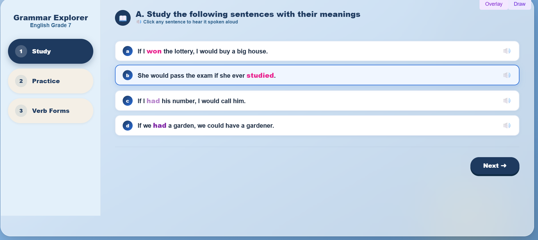 Grammar II : Conditional sentence