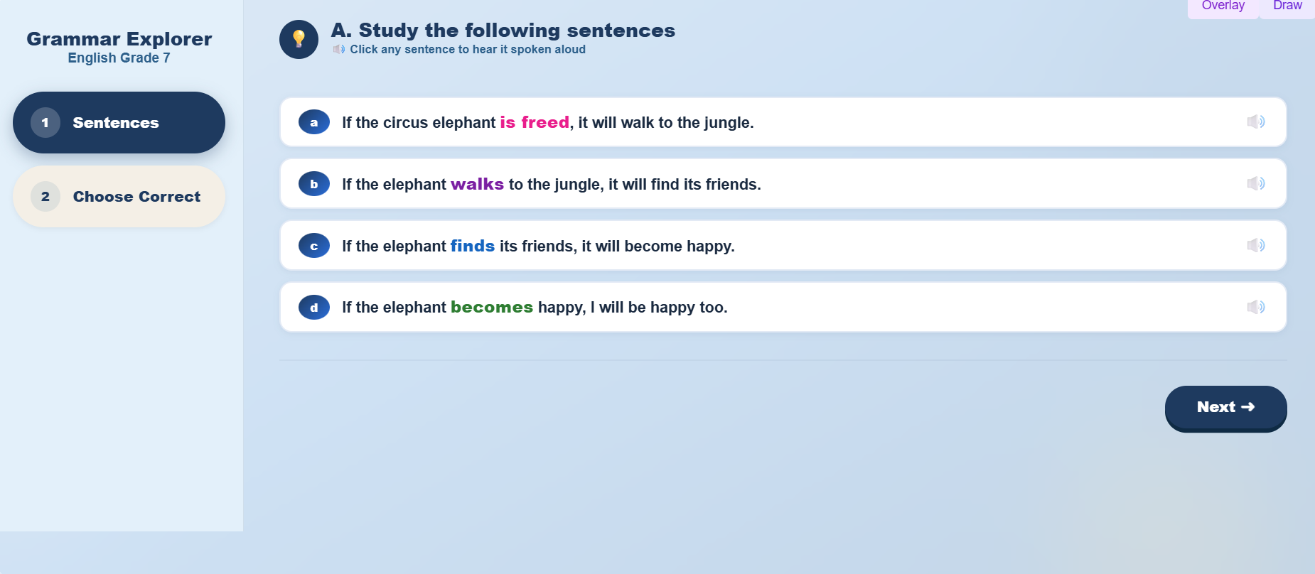 Grammar II : Conditional type 1