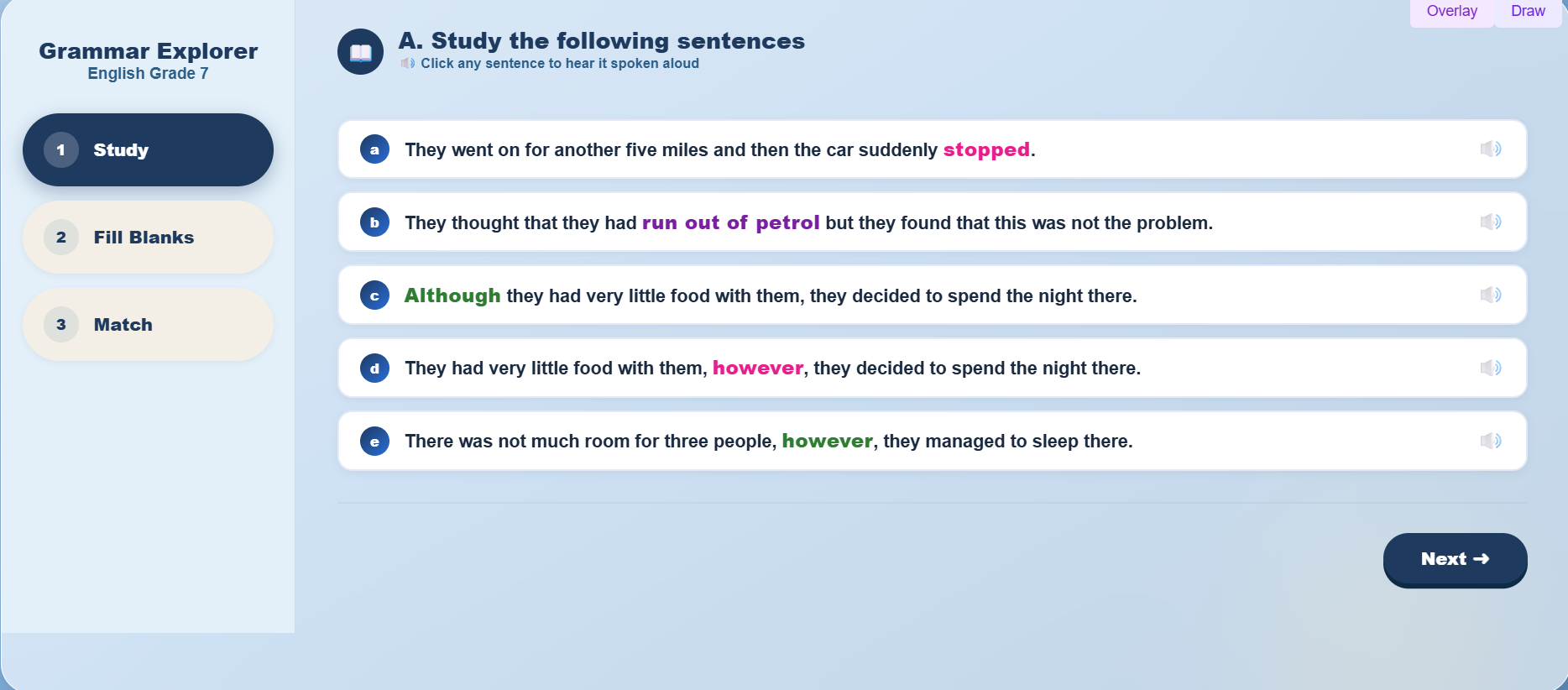 Grammar I: Connectives