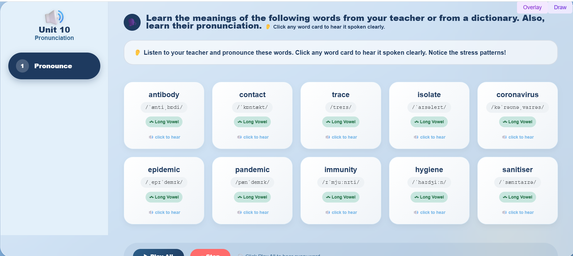 Pronunciation : Learn the words related to diseases
