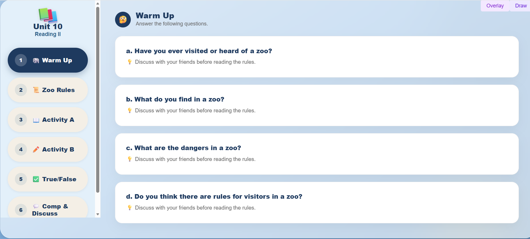 Reading II: Rules and Regulations