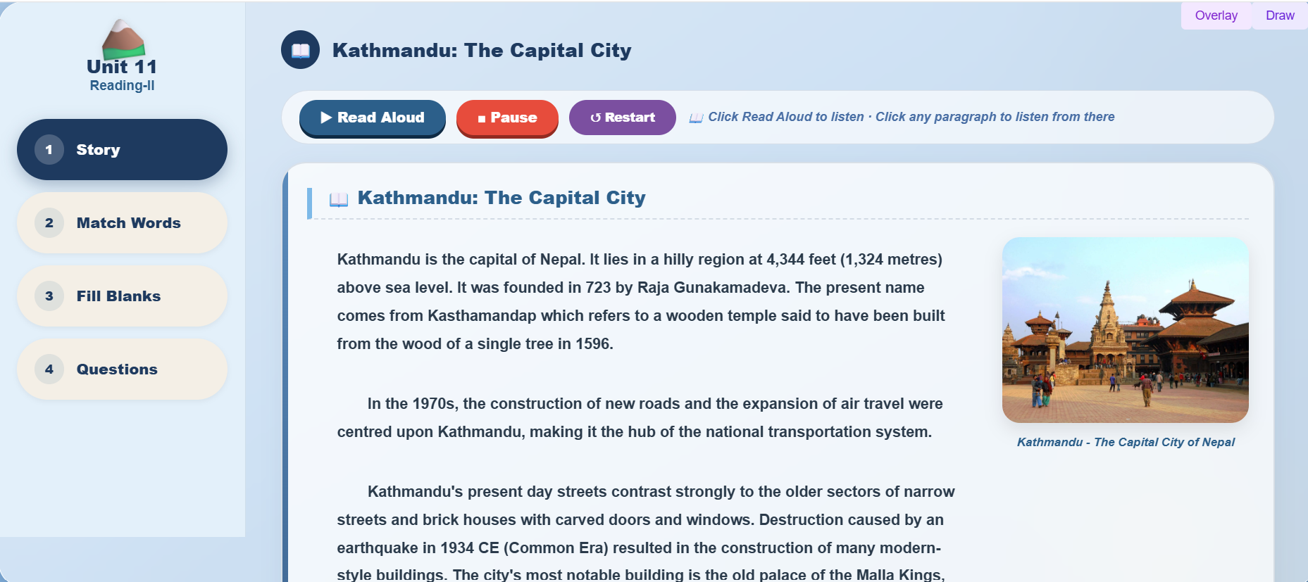 Reading II: Kathmandu