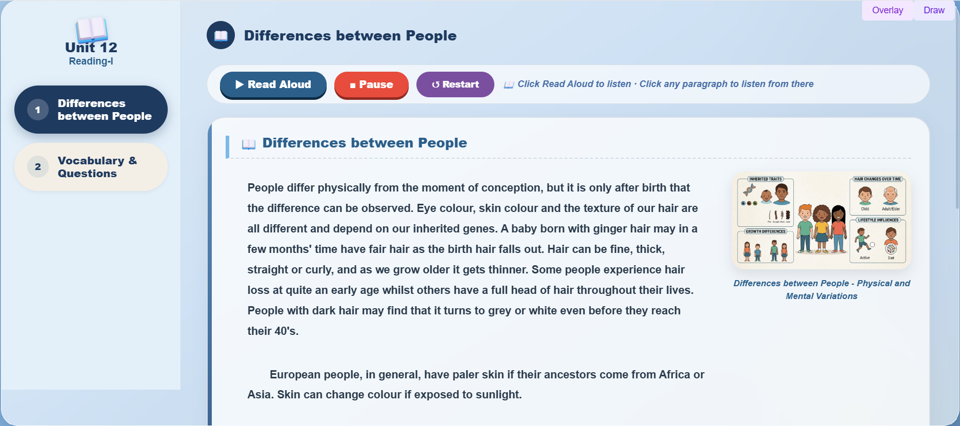 Reading I: Differences between People