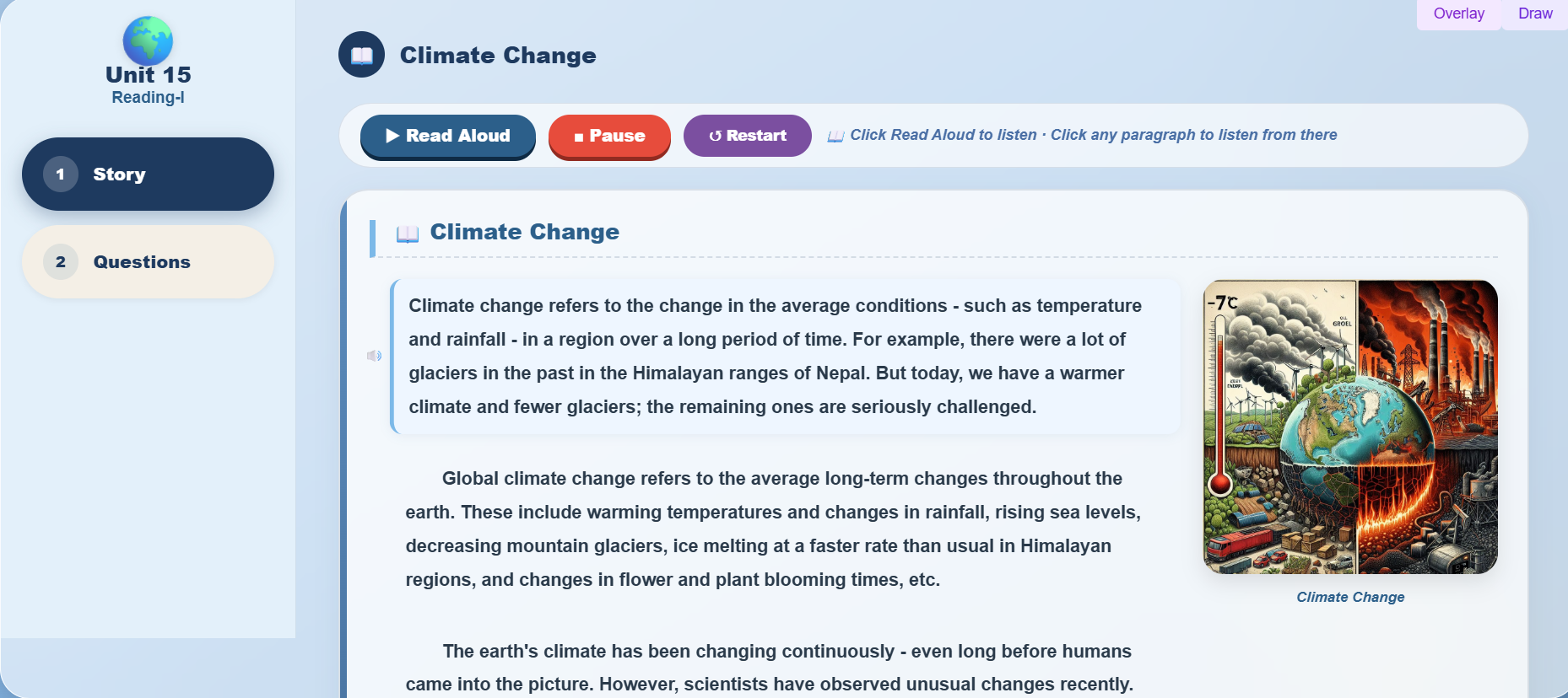 Reading I: Climate Change