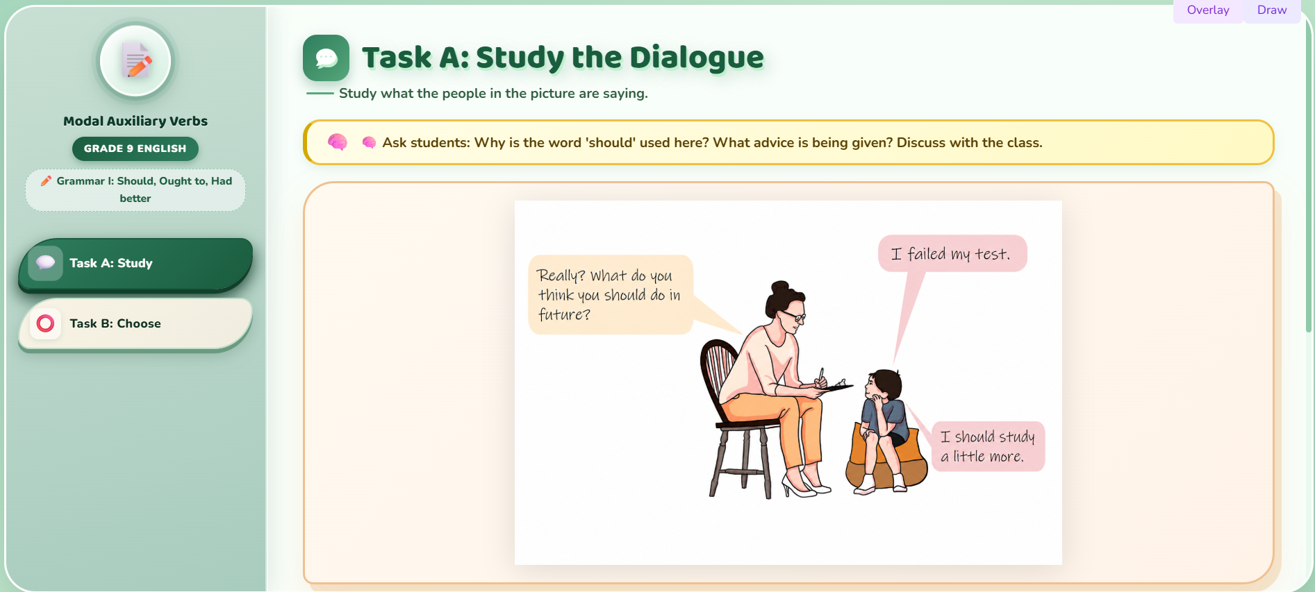 Grammar I : Modal auxiliary verbs