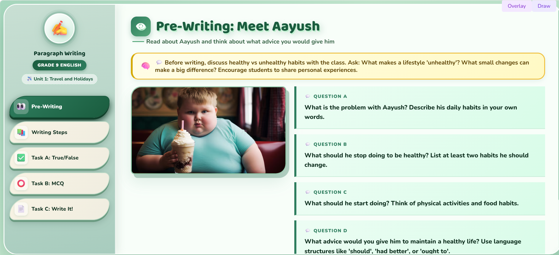 Writing I: Paragraph writing