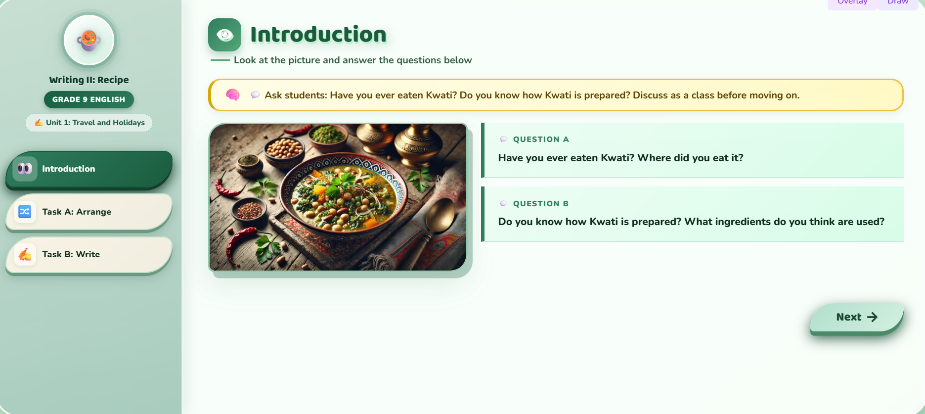 Writing II : Recipe