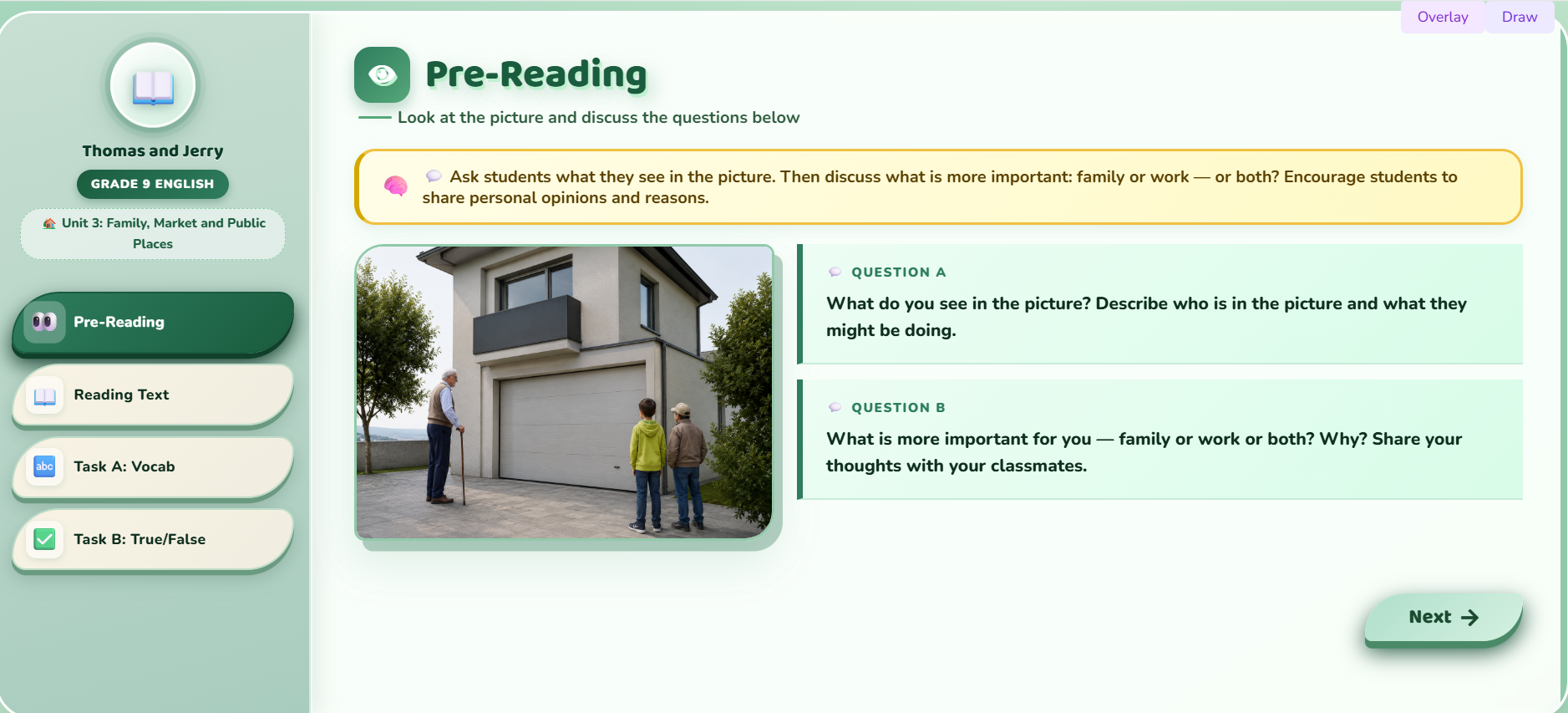 Reading I:  Story: Thomas and Jerry