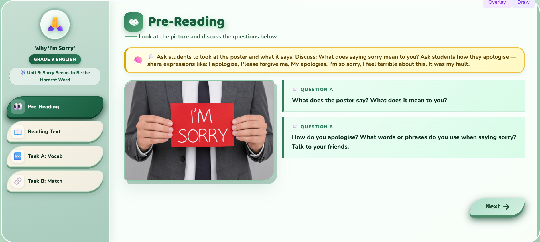 Reading I Essay: Why ―I‘m Sorry‖