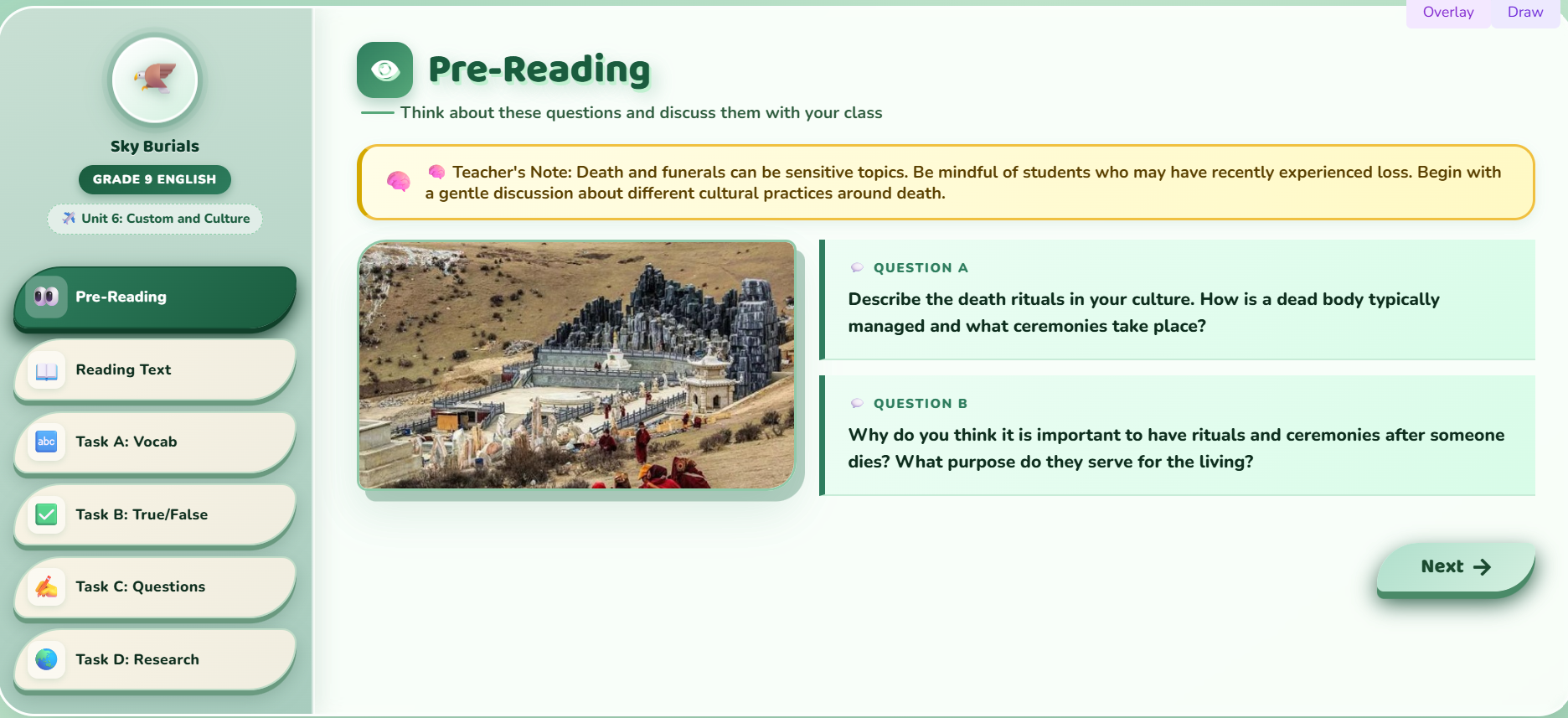 Reading I : Sky Burials