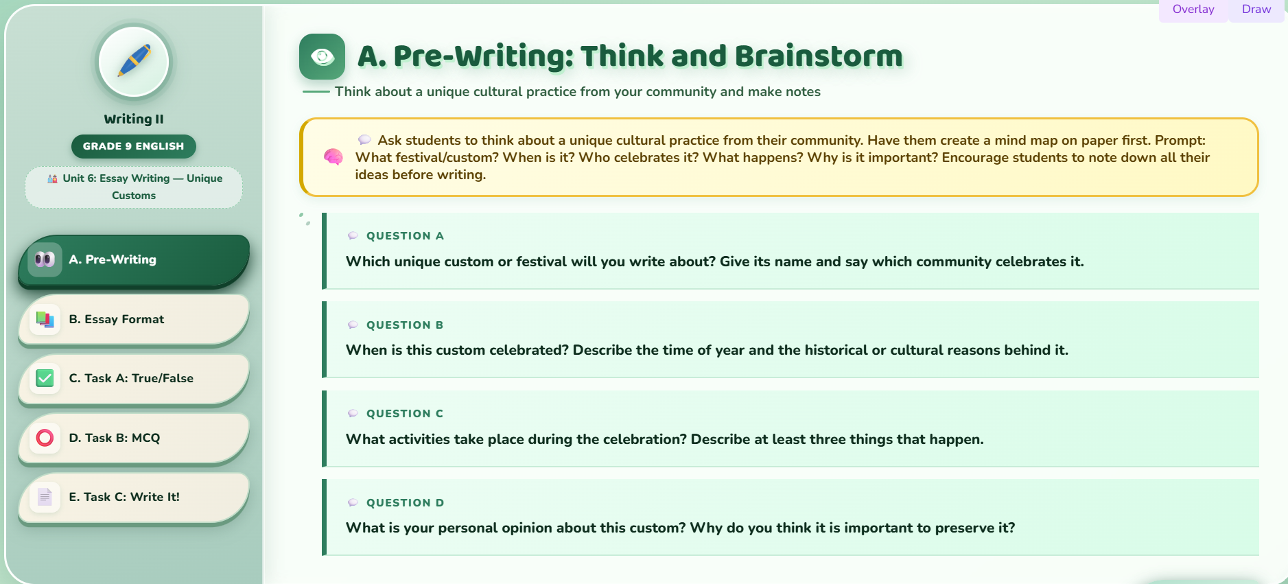 Writing II : Essay writing